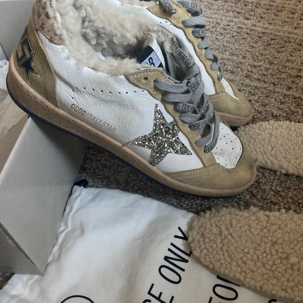 Golden goose ball star with extra fleece insert